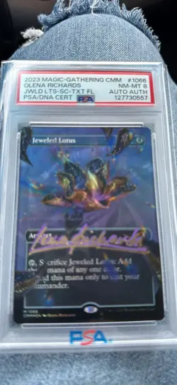 Jeweled Lotus (Textured Foil) Commander Masters Foil Signed By Artist - Image 1