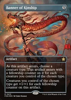 Banner of Kinship - Mana Foil - Borderless NM, English MTG Foundations Main Set - Image 1