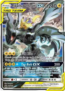 Pikachu & Zekrom GX SM168 Sm Holo for sale online - Image 3