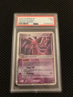 Pokemon Card- Espeon ex 102/115 English Unseen Forces Holo-PSA 1 - Image 1