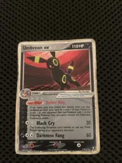 Pokemon Umbreon ex 112/115 Unseen Forces Holo English Card TCG vintage old - Image 1