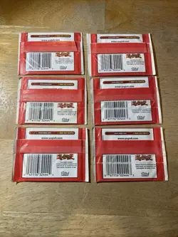 6 Vintage Yu-Gi-Oh 1997 Topps 6 Factory Sealed Packs 7 Stickers Per Pack - Image 2