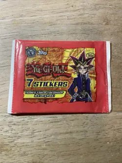 6 Vintage Yu-Gi-Oh 1997 Topps 6 Factory Sealed Packs 7 Stickers Per Pack - Image 3