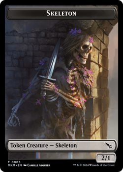 x4 Skeleton Karlov TMKM MTG 5 TOKEN M/NM 4x - Image 1