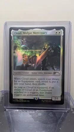 NM Cloud, Midgar Mercenary PROMO #001 Final Fantasy MTG TCG - Image 1