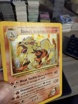 Pokemon TCG Blaine's Arcanine Gym Challenge 1/132 Holo Unlimited Rare HP - Image 2