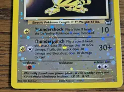 Pokemon Reverse Holo Best Promo Electabuzz #1 (Not Played),**2-swirls** - Image 3