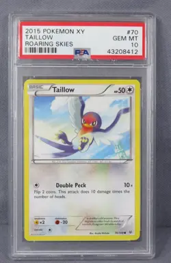 2015 Pokemon XY #70 Taillow Roaring Skies Card PSA 10 Gem Mint - Image 1