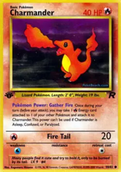 1x Charmander - 50/82 - Common - 1st Edition Lightly Played Pokemon G1 - Team Ro - Image 1