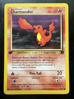 Pokemon Team Rocket 1st Edition Charmander 50/82 (LP) - Image 1