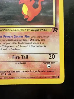 Pokemon Team Rocket 1st Edition Charmander 50/82 (LP) - Image 5