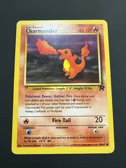 Pokemon TCG Charmander Team Rocket 50/82 Regular 1st Edition Common LP - Image 2