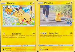 2022 POKEMON PICKCHU & POKEMON GO PIKACHU - 2 CARD LOT - Image 1