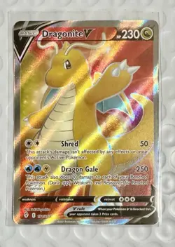 Pokemon Sword & Shield Evolving Skies Dragonite V Full Art Ultra Rare 191/203 - Image 1