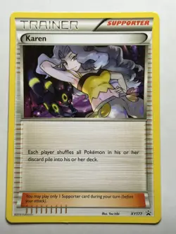 Karen XY Promos XY177 MP-LP Pokemon Card - Image 1
