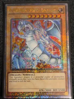 YuGiOh! Blue-Eyes White Dragon RA04-EN002 Quarter Century Secret Rare NM 1st Ed - Image 1