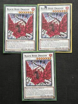 Yu-Gi-Oh! TCG Black Rose Dragon X3 LED4-EN028 Common 1st Edition NM - Image 1