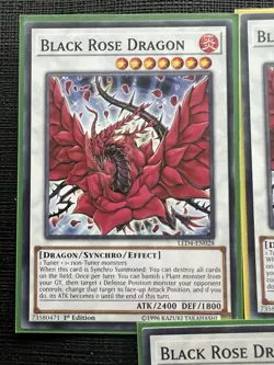 Yu-Gi-Oh! TCG Black Rose Dragon X3 LED4-EN028 Common 1st Edition NM - Image 2