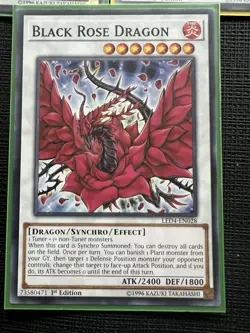 Yu-Gi-Oh! TCG Black Rose Dragon X3 LED4-EN028 Common 1st Edition NM - Image 4