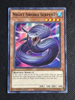 3x YuGiOh! - Night Sword Serpent BODE-EN081 Common 1st Edition Near Mint - Image 2