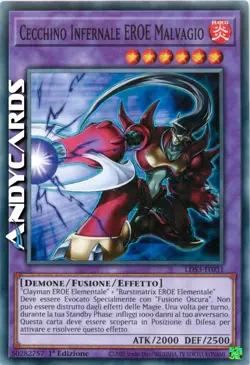 CECCHINO INFERNALE EROE MALVAGIO • Comune • LDS3 IT031 • 1Ed • YUGIOH! ANDYCARDS - Image 1