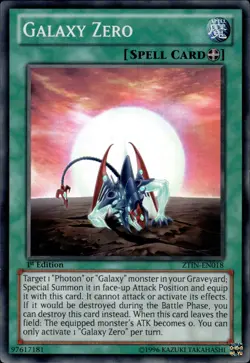 Galaxy Zero - Super Rare 1st Edition ZTIN-EN018 - NM - YuGiOh - Image 1