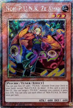RA04-EN293 NOH-P.U.N.K. ZE AMIN PLATINUM SECRET RARE 1ST EDITION YuGiOh CARD - Image 1
