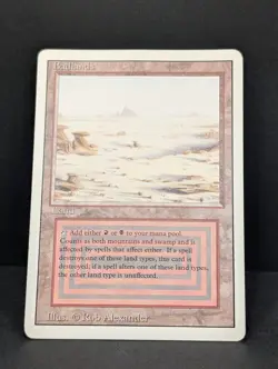 Badlands Revised MTG Magic the Gathering Reserved List Dual Lands EDH vintage MP - Image 3