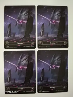 Edge of Eternities Full Art Swamp Non Foil x 4 PLAY SET - mtg - Image 1