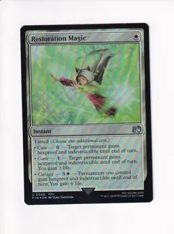 MAGIC THE GATHERING MTG FINAL FANTASY FOIL RESTORATION MAGIC - Image 1