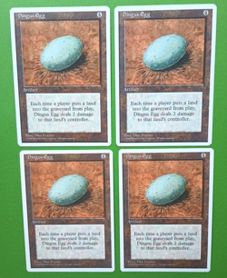 Magic the Gathering MTG Fourth Edition (4th) DINGUS EGG X 4 R 2 VLP/EX & 2 LP! - Image 1