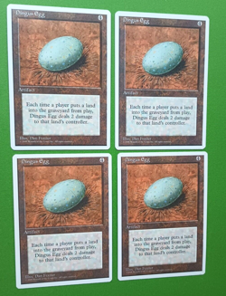 Magic the Gathering MTG Fourth Edition (4th) DINGUS EGG X 4 R 2 VLP/EX & 2 LP! - Image 2