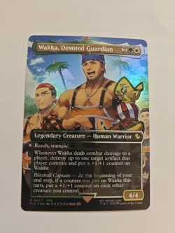 Wakka, Devoted Guardian Borderless Chocobo Track FOIL MTG Final Fantasy - Image 1