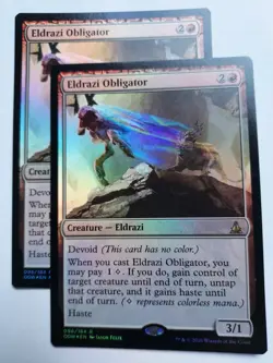 MTG Eldrazi Obligator Oath of the Gatewatch Magic the Gathering FOIL Rare X2 - Image 1