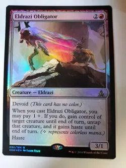 MTG Eldrazi Obligator Oath of the Gatewatch Magic the Gathering FOIL Rare X2 - Image 3