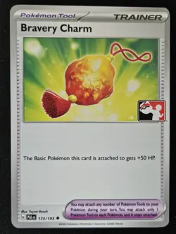 Bravery Charm 173/193 Play! Prize Pack Series 4 Promo Non Holo Pokemon 2023 NM - Image 1
