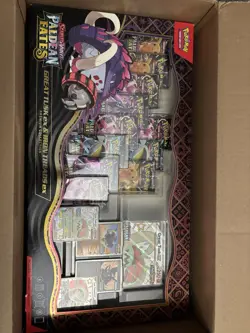 Pokemon TCG Paldean Fates Great Tusk ex & Iron Treads ex Premium Collection - Image 1