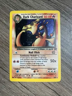 Pokemon TCG Dark Charizard 4/82 Holo Rare Card Team Rocket LP - Image 1