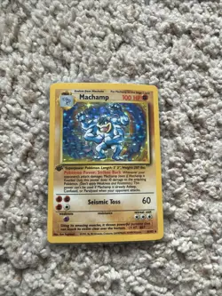 Pokemon TCG Machamp Holo 1st Edition Unlimited Holo Rare Base Set 8/102. - Image 1