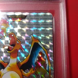 PSA 7 Japanese Pokemon Bandai Carddass Red Charizard Prism 1996 - Image 4