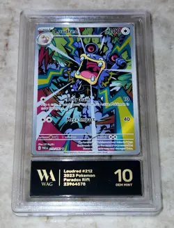Wag Graded Gem Mint 10 Loudred 212/182 Sv04: Paradox Rift Holo Pokemon Tcg Slab - Image 1
