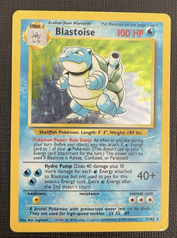 1999 Holo Rare Blastoise #2/102 Base Set Pokemon Card WOTC TCG Original Set MP - Image 1