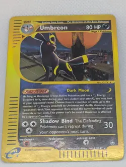 Umbreon 041/147 Aquapolis Reverse Holo Ultra Rare Pokemon TCG Nintendo Eevee - Image 3