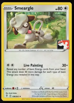 Pokemon Smeargle 128/203 Prize Pack Series Cards Non-Holo Pack Fresh - NM - Image 1