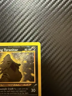 Pokemon Neo Destiny Holo Rare Shining Tyranitar #113 [Lightly Played] - Image 3