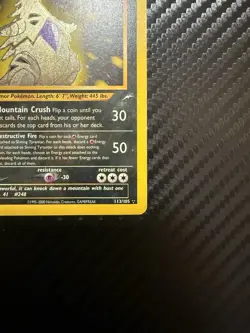 Pokemon Neo Destiny Holo Rare Shining Tyranitar #113 [Lightly Played] - Image 5