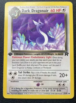 Pokemon Dark Dragonair 33/82 1st Edition Team Rocket LP / MP - Image 1