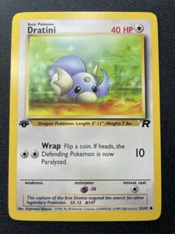 Pokemon Dratini 53/82 1st Edition Team Rocket Common LP - Image 1