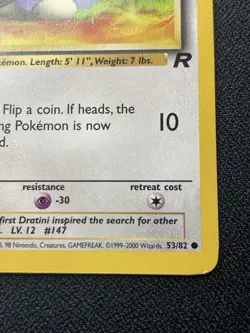 Pokemon Dratini 53/82 1st Edition Team Rocket Common LP - Image 4