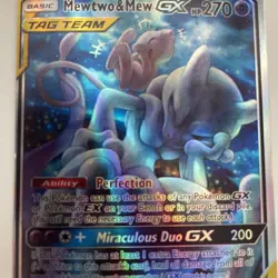 Pokemon Mewtwo and Mew GX Tag Team Black Star Alt Art Promo SM191 SC - Image 2